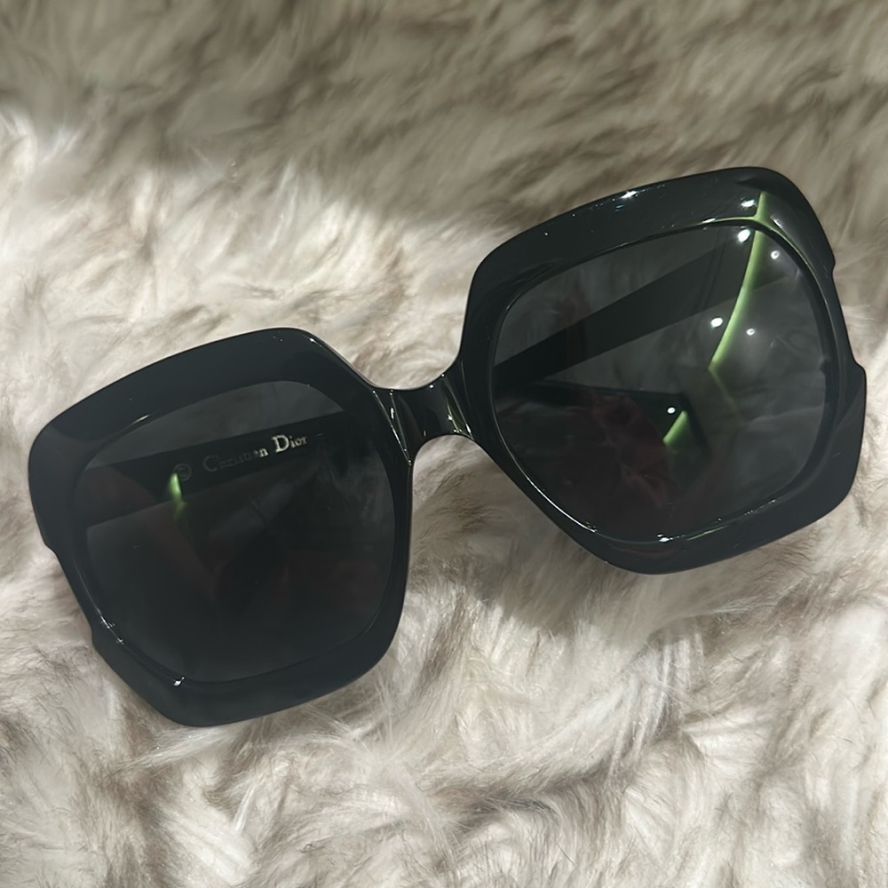 Dior black square sunnies